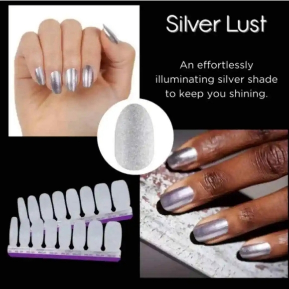 Color Street Silver Lust Nail Polish Strips NWT - Picture 4 of 11